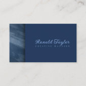 Modern Blue velvet texture Visitekaartje (Voorkant)