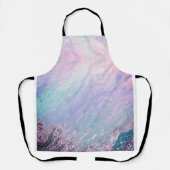 Modern Blue Violet Paarse marble Texture Abstract Schort (Voorkant)