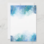 Modern Blue Waterverf Boy Baptisme Kaart (Achterkant)