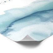Modern Blue Waterverf Ocean Favors Sign Poster (Hoek)