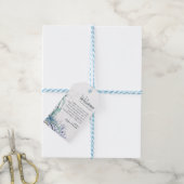 Modern Blue Waterverf Ocean Wedding Welcome Cadeaulabel (Met Touw)