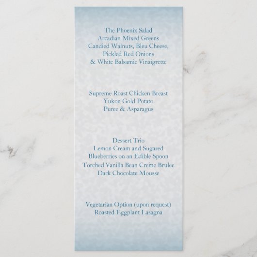 Modern Blue Waterverf Splash Menu (Voorkant)