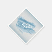 Modern Blue Waterverf Splash Servet (Hoek)