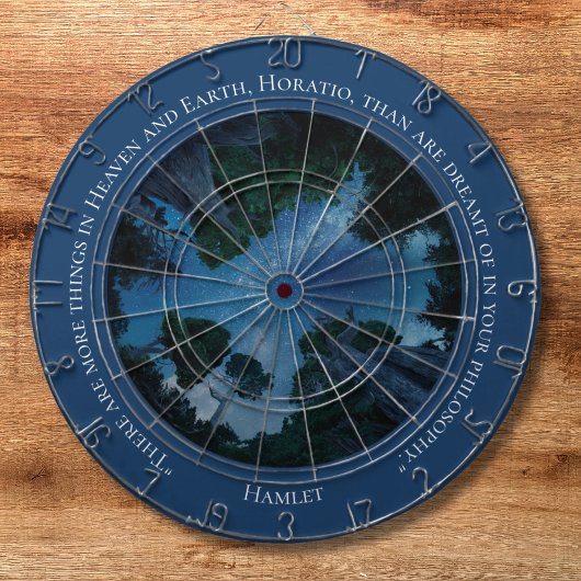 Modern Blue Waterverf tekst Trendy offerte Dartbord