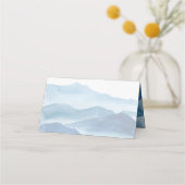 Modern Blue Waterverf Wedding (Achterkant)