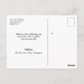 Modern Blue Wedding Photo collage Hartelijk dank Briefkaart (Achterkant)