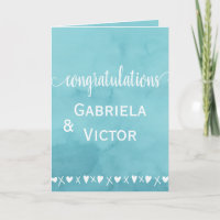 Modern Blue Wedding Verloving gefeliciteerd