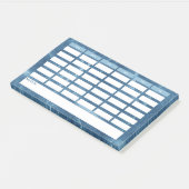 Modern Blue Weekly Planning School Tijdschema Post-it® Notes (Schuin)