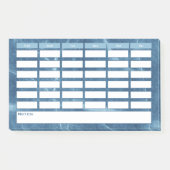 Modern Blue Weekly Planning School Tijdschema Post-it® Notes (Voorkant)