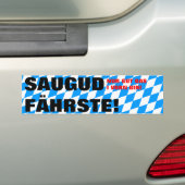 Modern Blue White Fresh Bavaria Pattern Bumpersticker (Op auto)