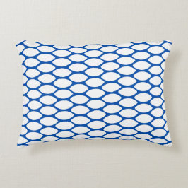 Modern Blue White Pattern Accent Pillow Accent Kussen