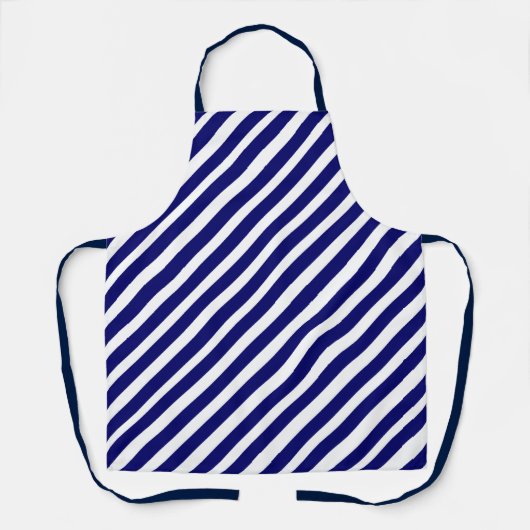 Modern Blue White Stripes Pattern Schort (Voorkant)