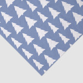 Modern Blue White Trees Holiday Pattern Tissuepapier (Detail)