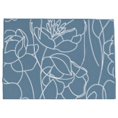 Modern Blue Wildflower Groot Cadeauzakje (Achterkant)