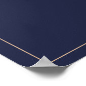 Modern Blue Yellow Roses Floral Wedding Welcome Poster (Hoek)