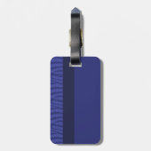 Modern Blue Zebra Pattern Bagagelabel (Achterkant verticaal)
