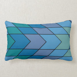 Modern Blues en paars chevron-patroon Kussen