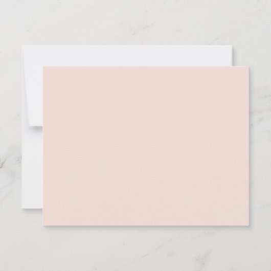 Modern Blush and Black Script Wedding Save The Date (Achterkant)