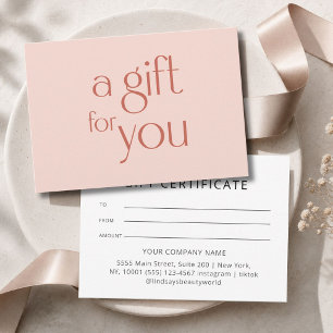 Modern Blush Beige Cadeaubon