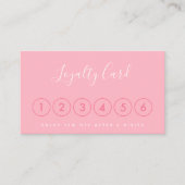 Modern blush cherry blossom loyalty visitekaartjes (Voorkant)