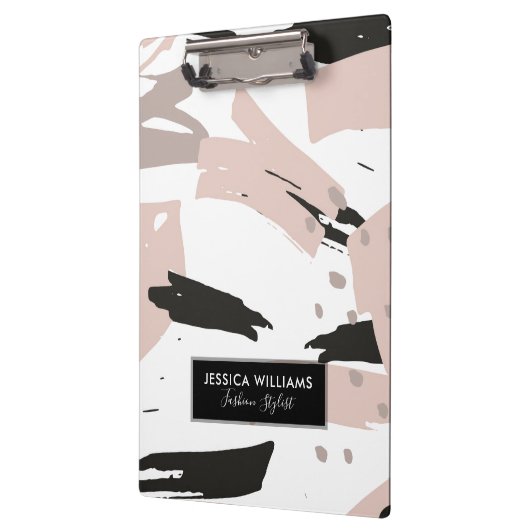 Modern Blush Crash Brush Strokess Klembord (Links)