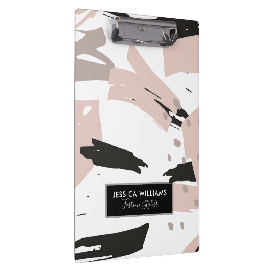 Modern Blush Crash Brush Strokess Klembord (Rechts)