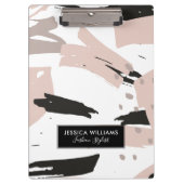 Modern Blush Crash Brush Strokess Klembord (Voorkant)