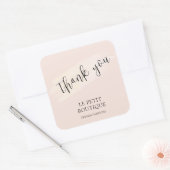 Modern Blush Dank u Verpakking Verzending Vierkante Sticker (Envelop)