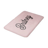 Modern Blush Dusty Roze Monogram en Naam Badmat (Gekanteld)