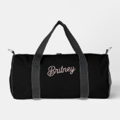 Modern Blush Dusty Roze Monogram en Naam Plunjezak (Voorkant)