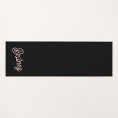 Modern Blush Dusty Roze Monogram en Naam Yogamat (Voorkant (horizontaal))
