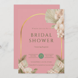 Modern Blush Dusty Roze Vrijgezellenfeest Kaart