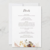 Modern Blush Floral | Alles in één bruiloft Kaart (Achterkant)