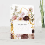 Modern Blush Floral | Gevouwen weddenschappen Programma (Achterkant)