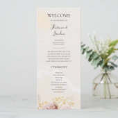 Modern Blush Floral | Programma voor Waterverf bru (Staand voorkant)