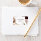 Modern Blush Floral | RSVP-Adresetiketten voor bru Etiket (Insitu)