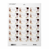 Modern Blush Floral | RSVP-Adresetiketten voor bru Etiket (Full Sheet)