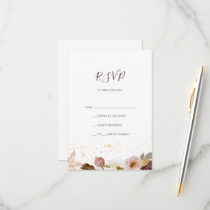 Modern Blush Floral   RSVP-kaart RSVP Kaartje