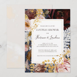 Modern Blush Floral   Schoenen voor marinesoorten Kaart