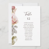 Modern Blush Floral | Tabel aantal zitplaatsen (Voorkant)