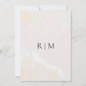 Modern Blush Floral | Traditionele marinebruiloft Kaart (Achterkant)