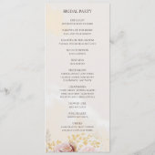 Modern Blush Floral | trouwprogramma voor de marin Programma (Achterkant)