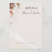 Modern Blush Floral | Waterverf bruiloft Advieskaart (Voorkant)