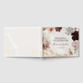 Modern Blush Floral | Waterverf bruiloft Gastenboek (Volledig)