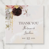 Modern Blush Floral | Waterverf Hartelijk dank Bedankjes Labels (Voorkant)
