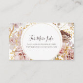 Modern Blush Floral | Weddenschap-website Informatiekaartje (Voorkant)