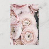 Modern Blush Pink bloem elegant script Informatiekaartje (Achterkant)