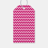 Modern Blush Pink Chevron Stripe Wedding Cadeaulabel (Achterkant)