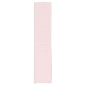 Modern Blush Pink Chevron Stripes Pattern Korte Tafelloper (Voorkant)