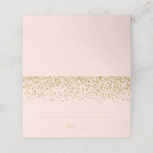 Modern Blush Pink Faux Gold Gevouwen (Buitenkant ongevouwen)